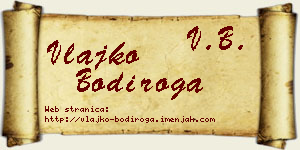 Vlajko Bodiroga vizit kartica
